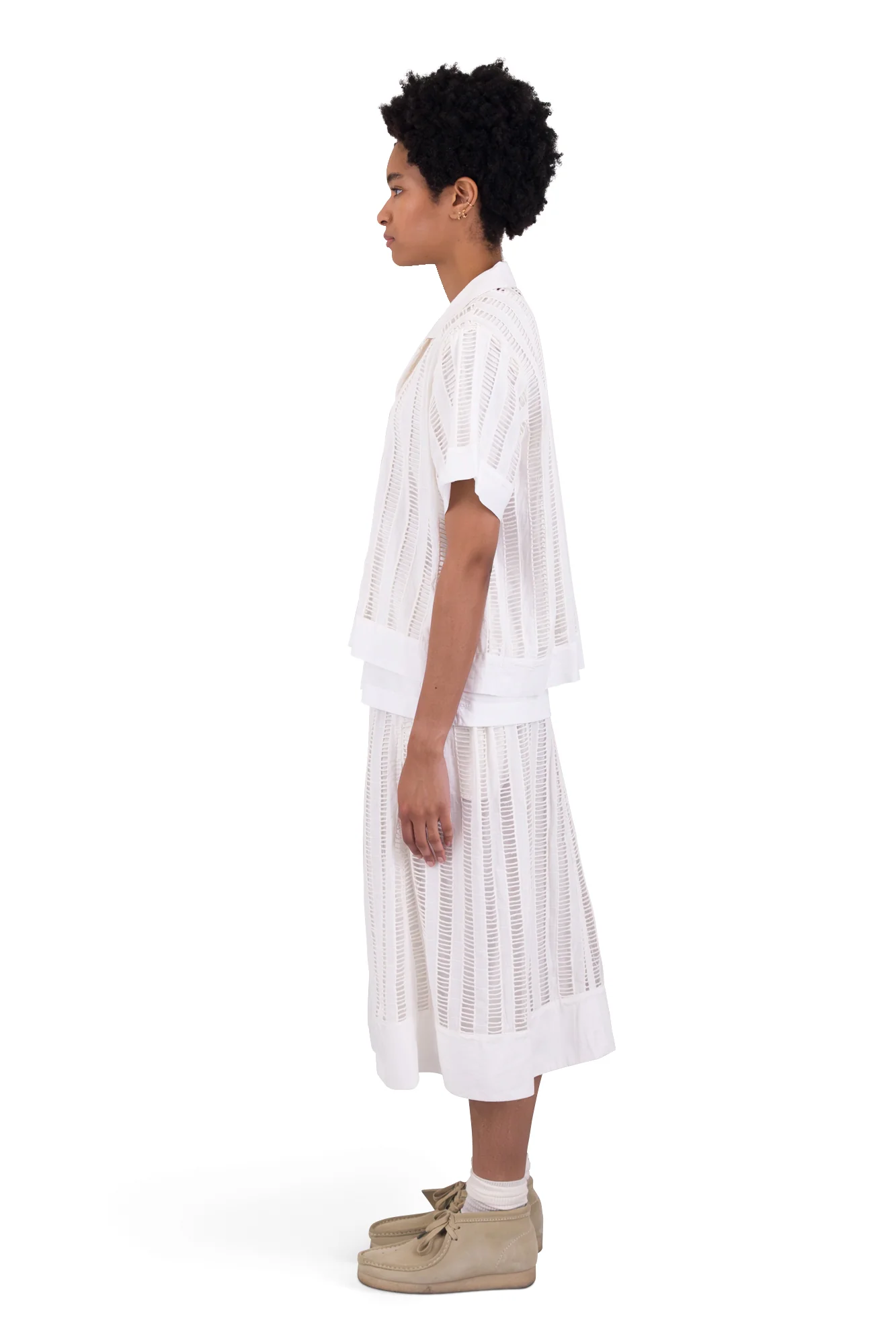 Full Seam Skirt - Ecru Ladder Embroidery - Image 4