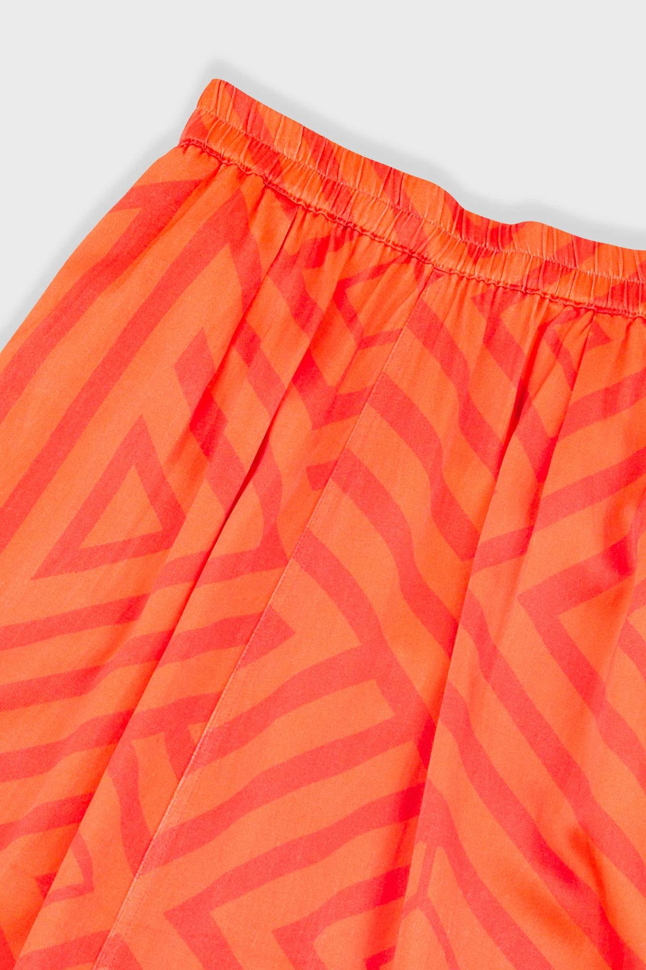 Full Seam Skirt - Orange Coral Diamond Print - Image 2