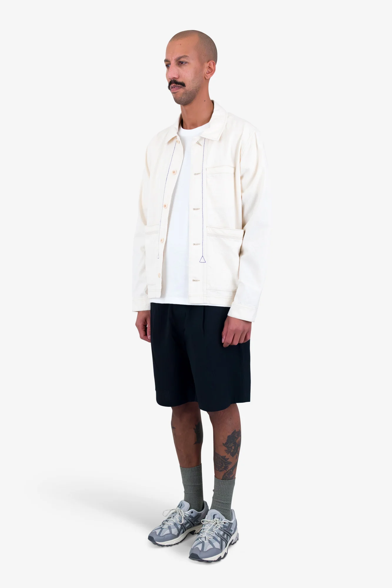Lunar Jacket - Ecru Crinkle Canvas - Image 3