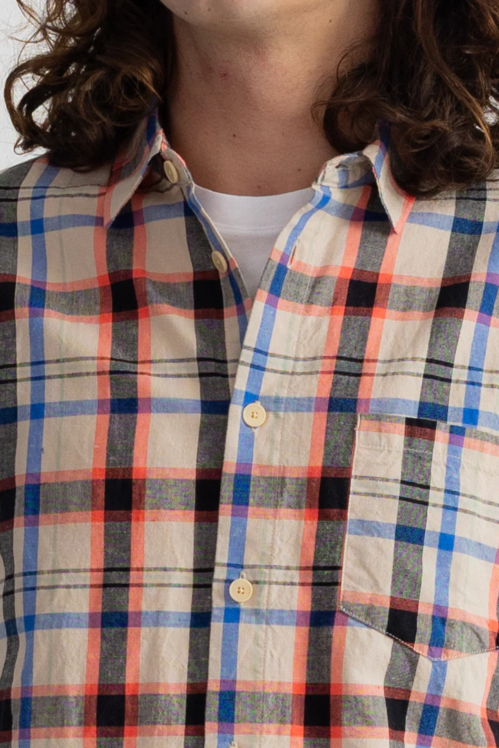 Relaxed Fit Shirt - Ecru Multi Check - Image 6