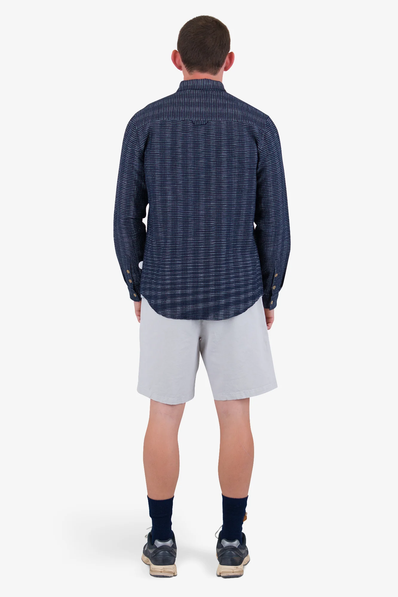 Relaxed Fit Shirt - Navy Textured Stripe - Image 10