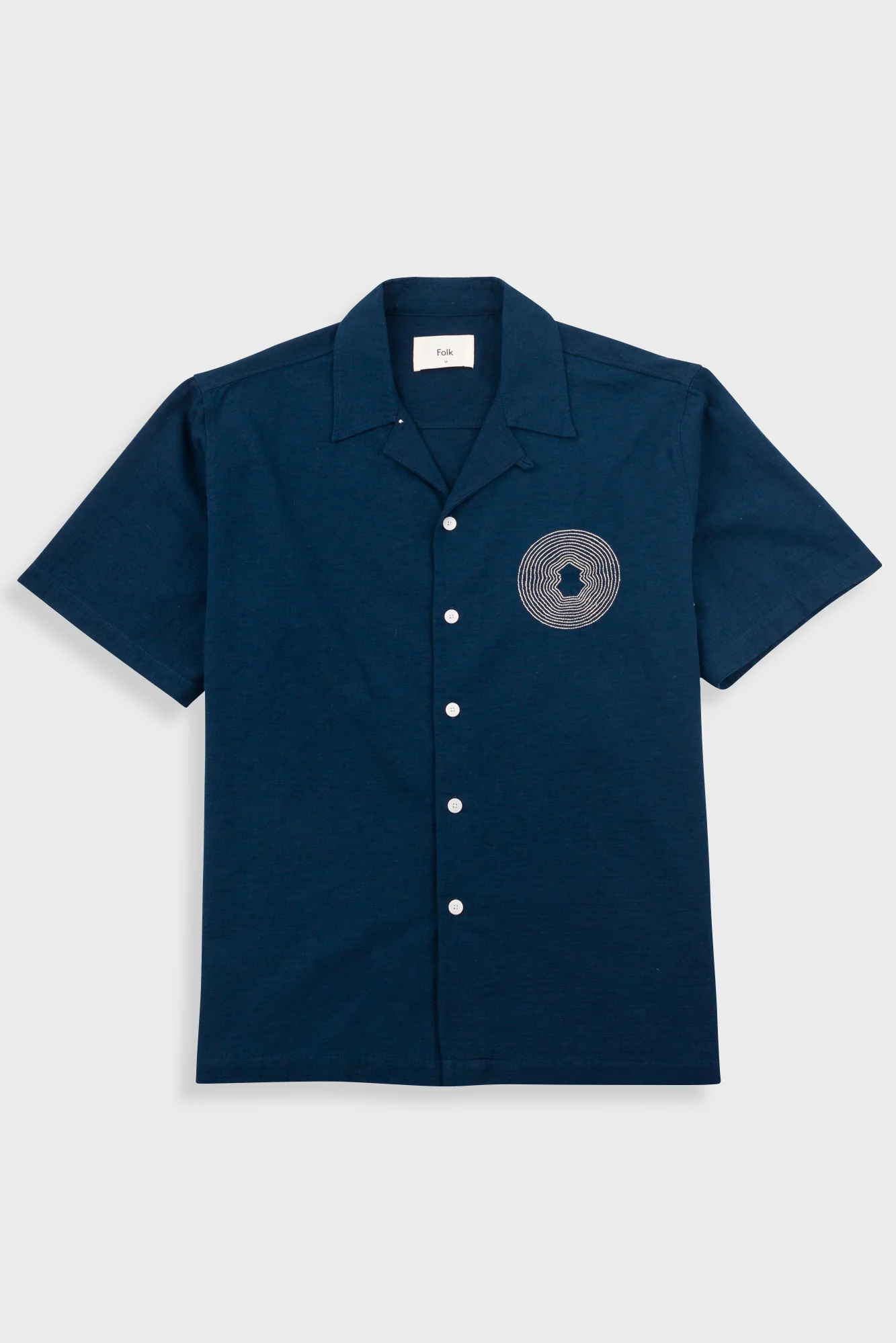 Relaxed Soft Collar Shirt - Navy