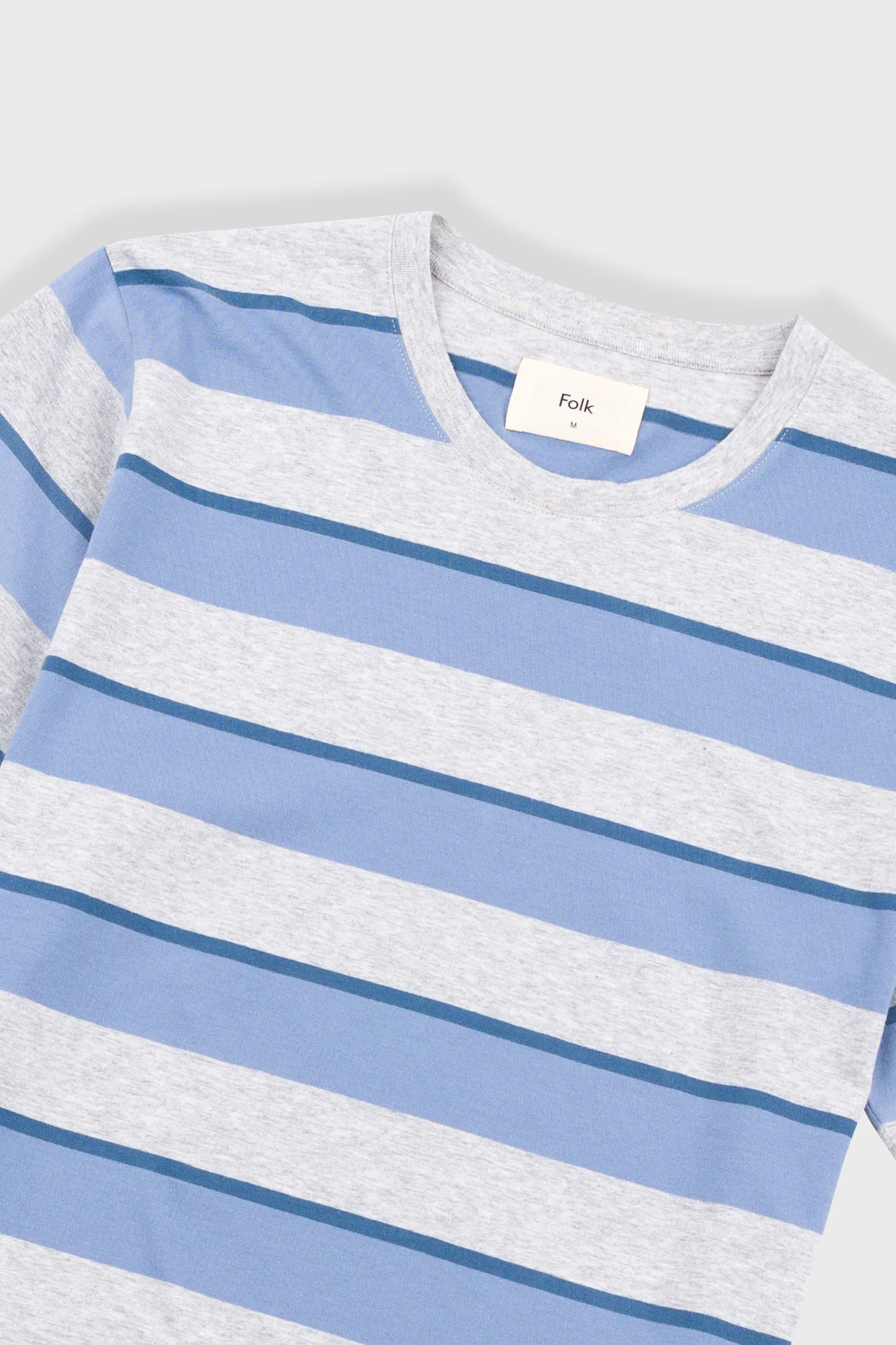 Shadow Stripe T-Shirt - Soft Blue Melange - Image 5