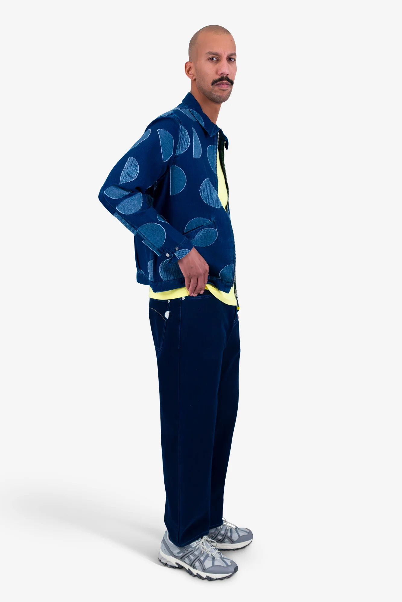 Signal Blouson - Indigo Circle Jacquard - Image 10