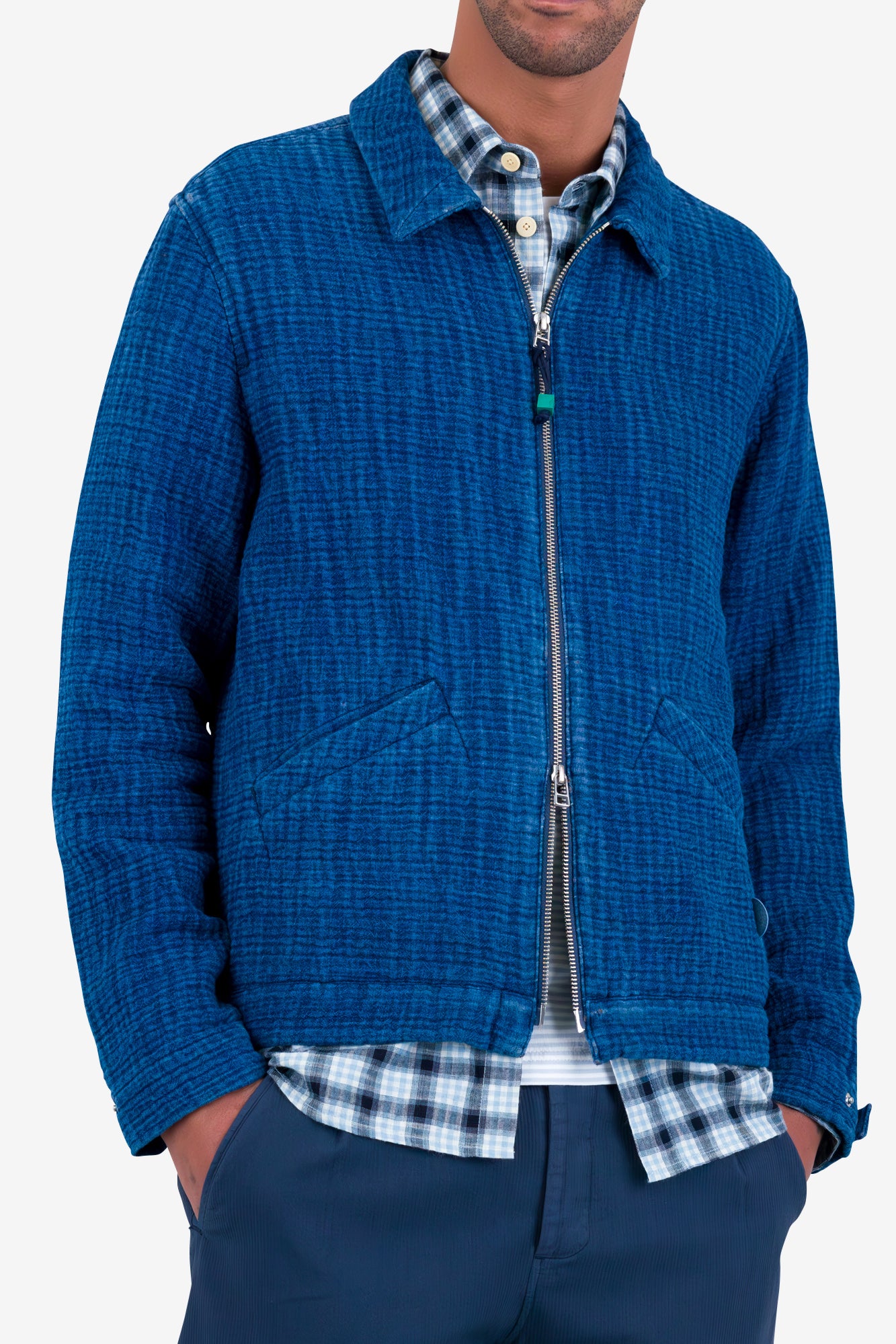 Signal Blouson - Indigo Waffle - Image 7