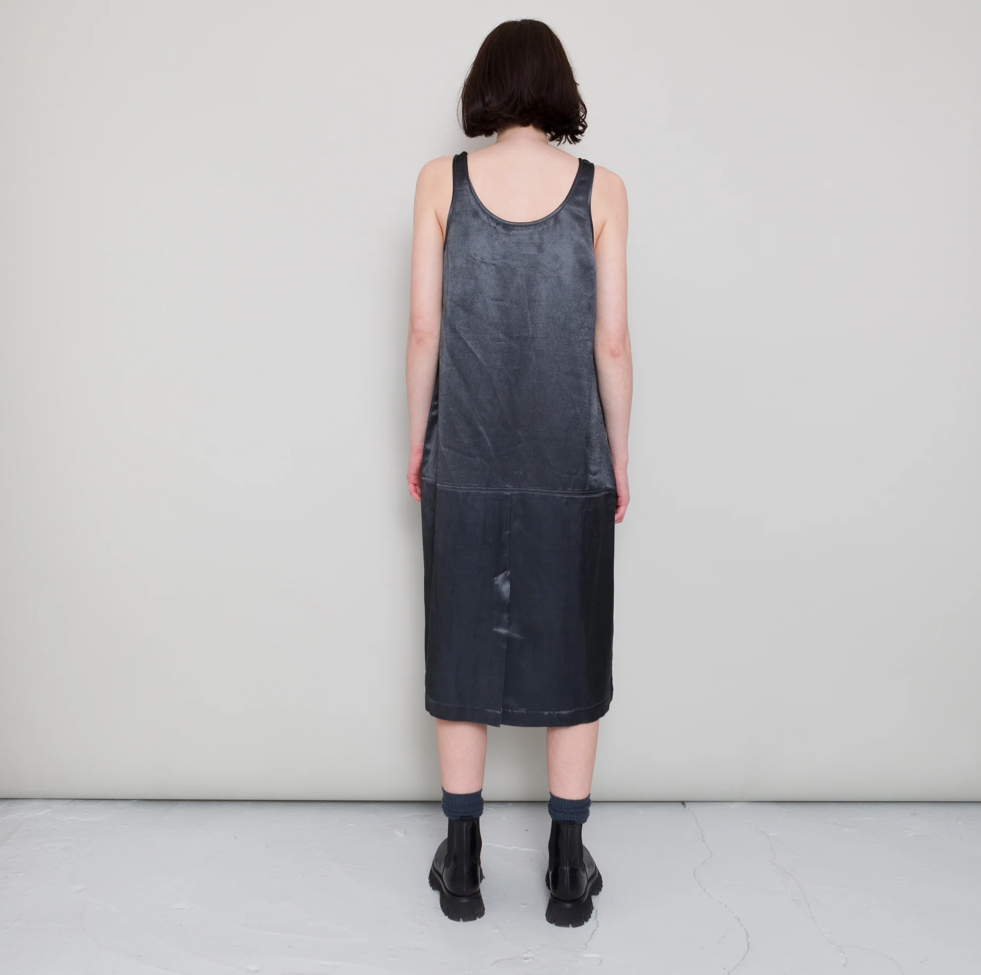 Slip Dress - Coal Satin - Image 4