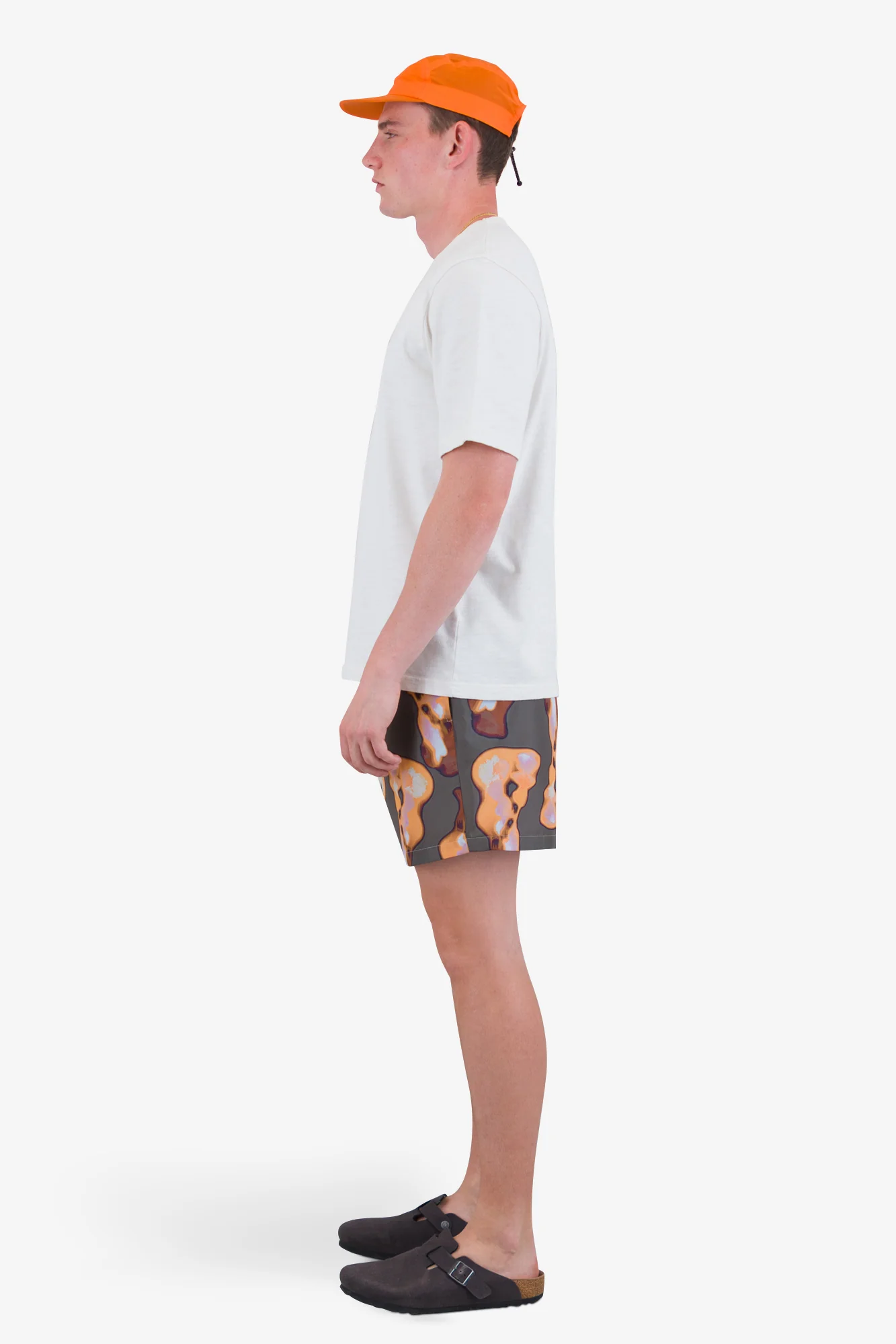 Swimshort - Orange / Sage Shadow Print - Image 4