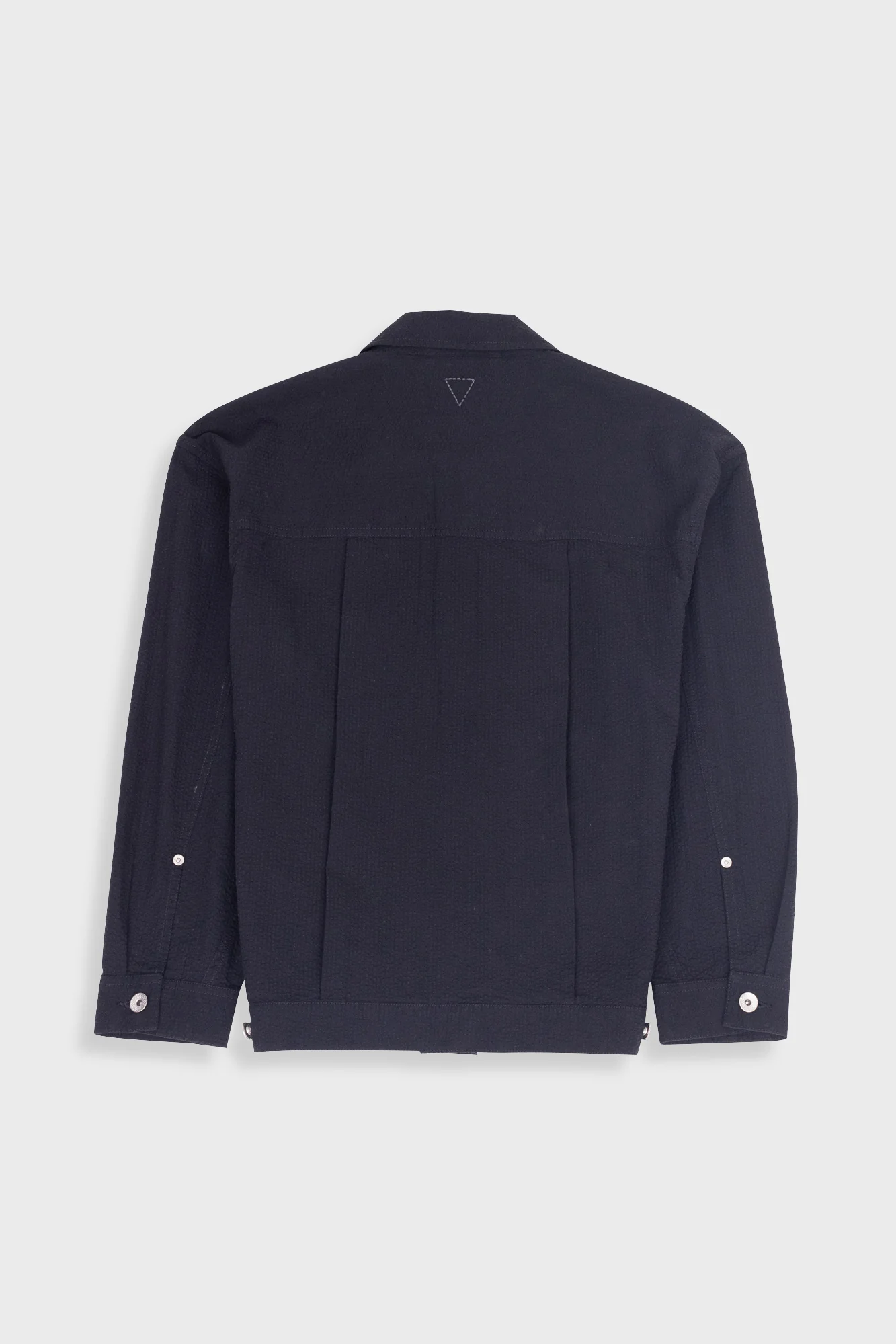 Trucker Jacket - Black Seersucker - Image 10