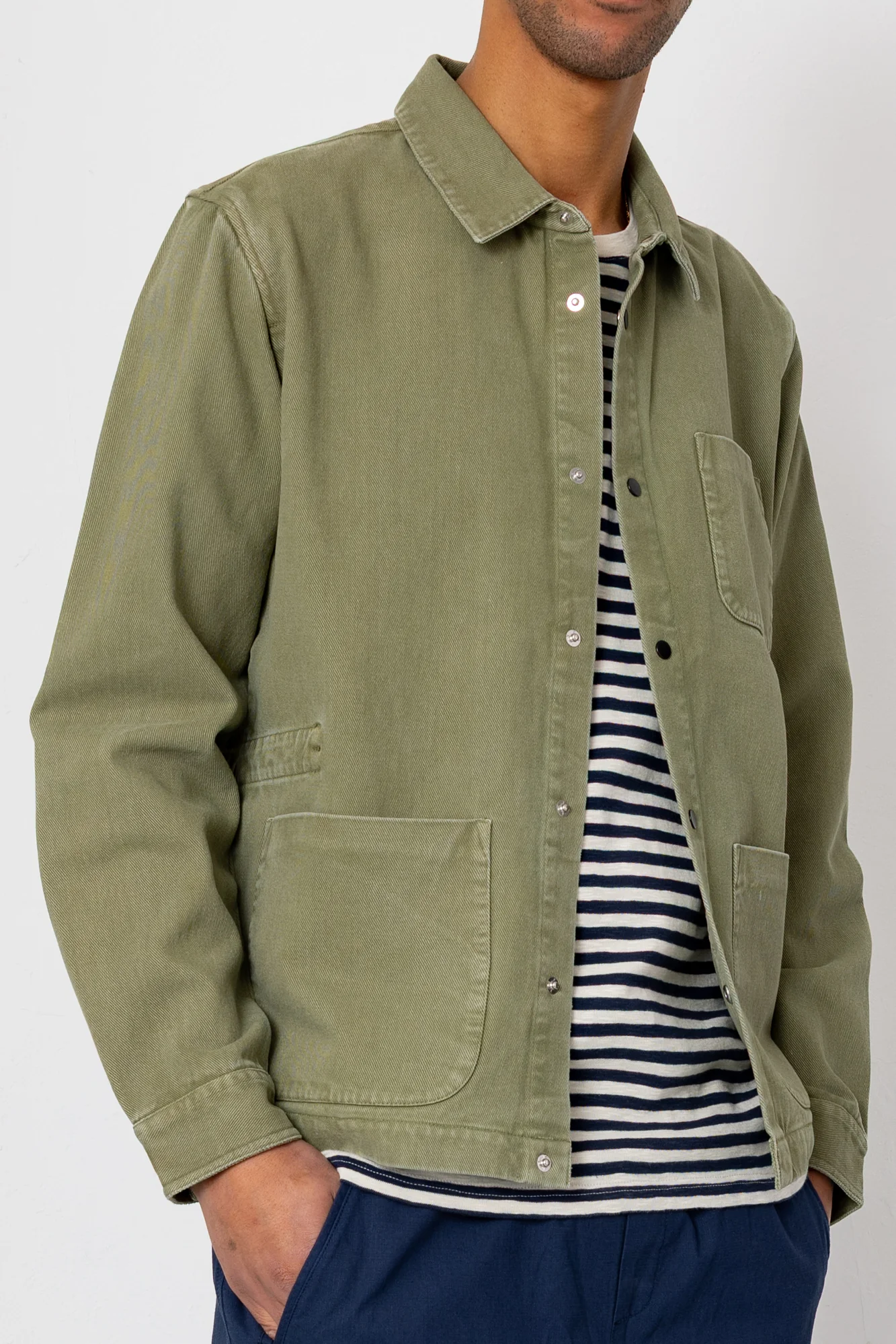 Twill Assembly Jacket - Olive - Image 2