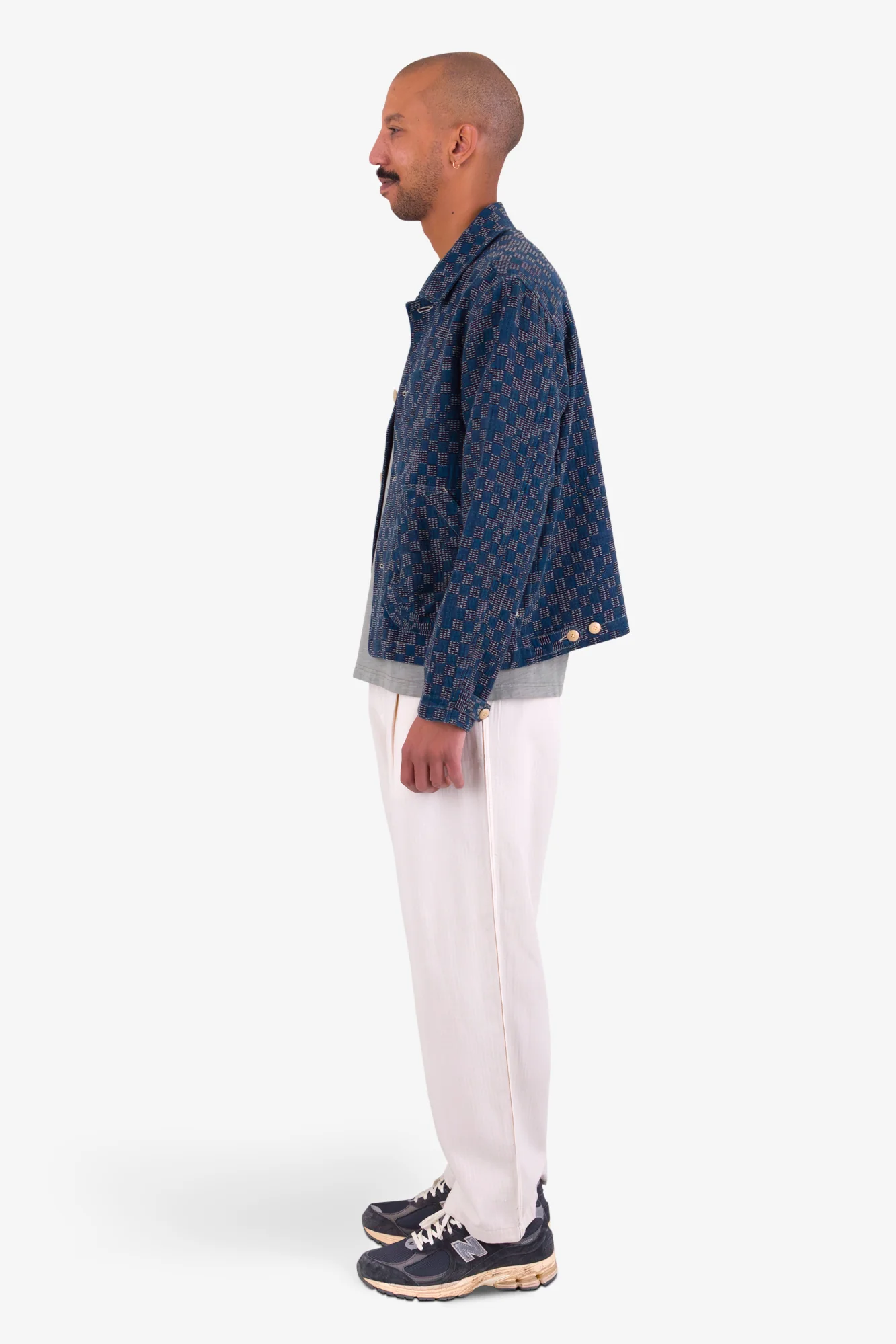 Wide Fit Trouser - Pumice Herringbone - Image 4