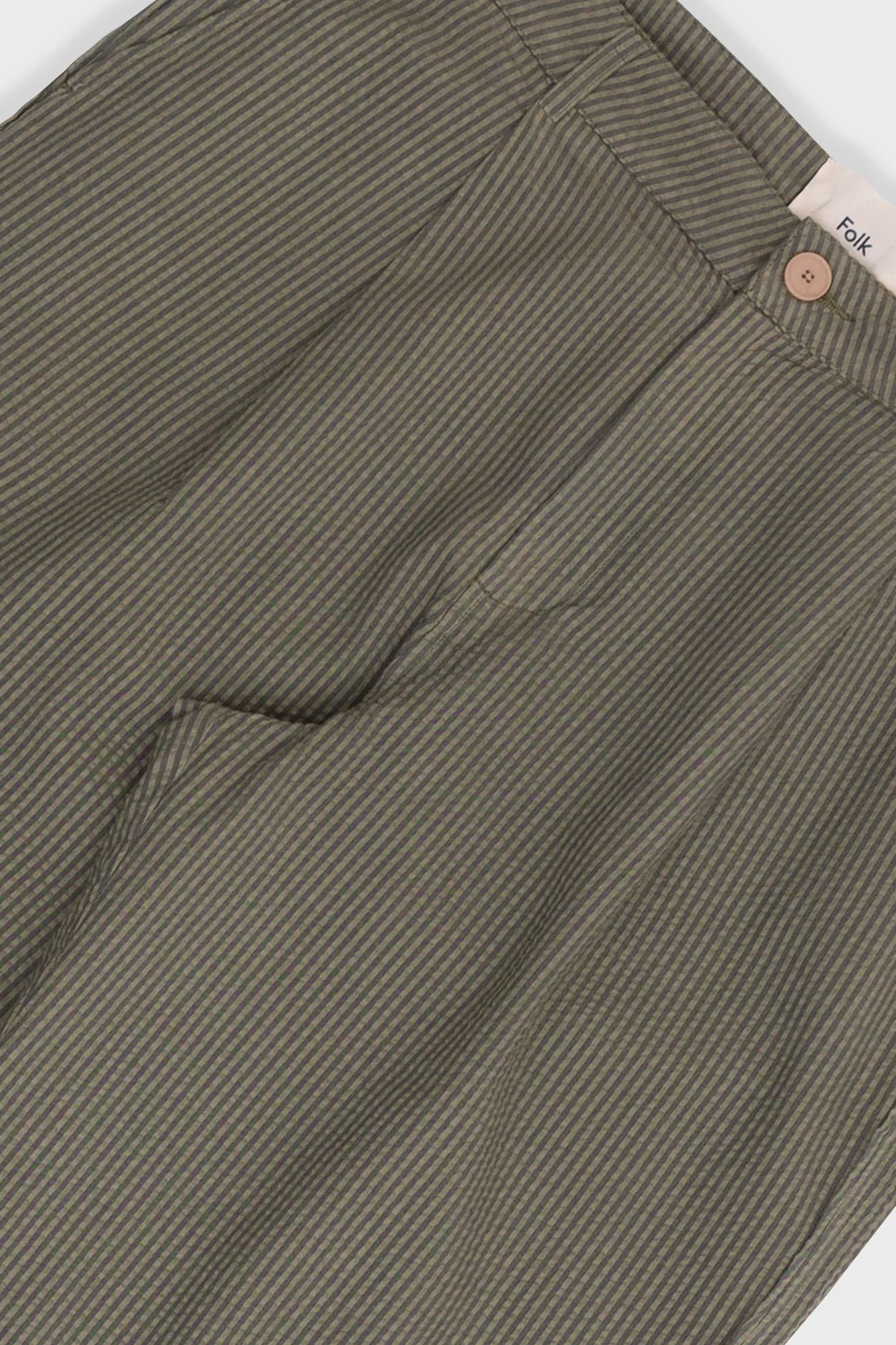 Wide Fit Trouser - Sage Overdyed Stripe - Image 5