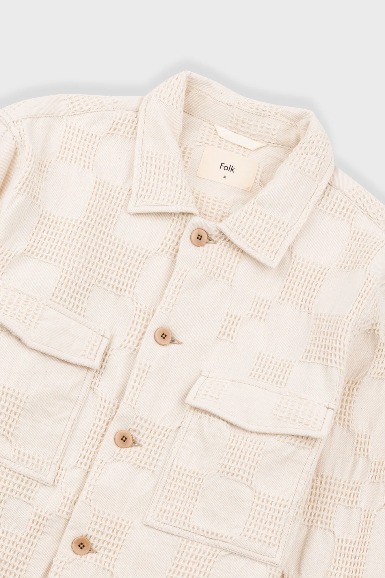 Zaki Jacket - Ecru Waffle Check - Image 5
