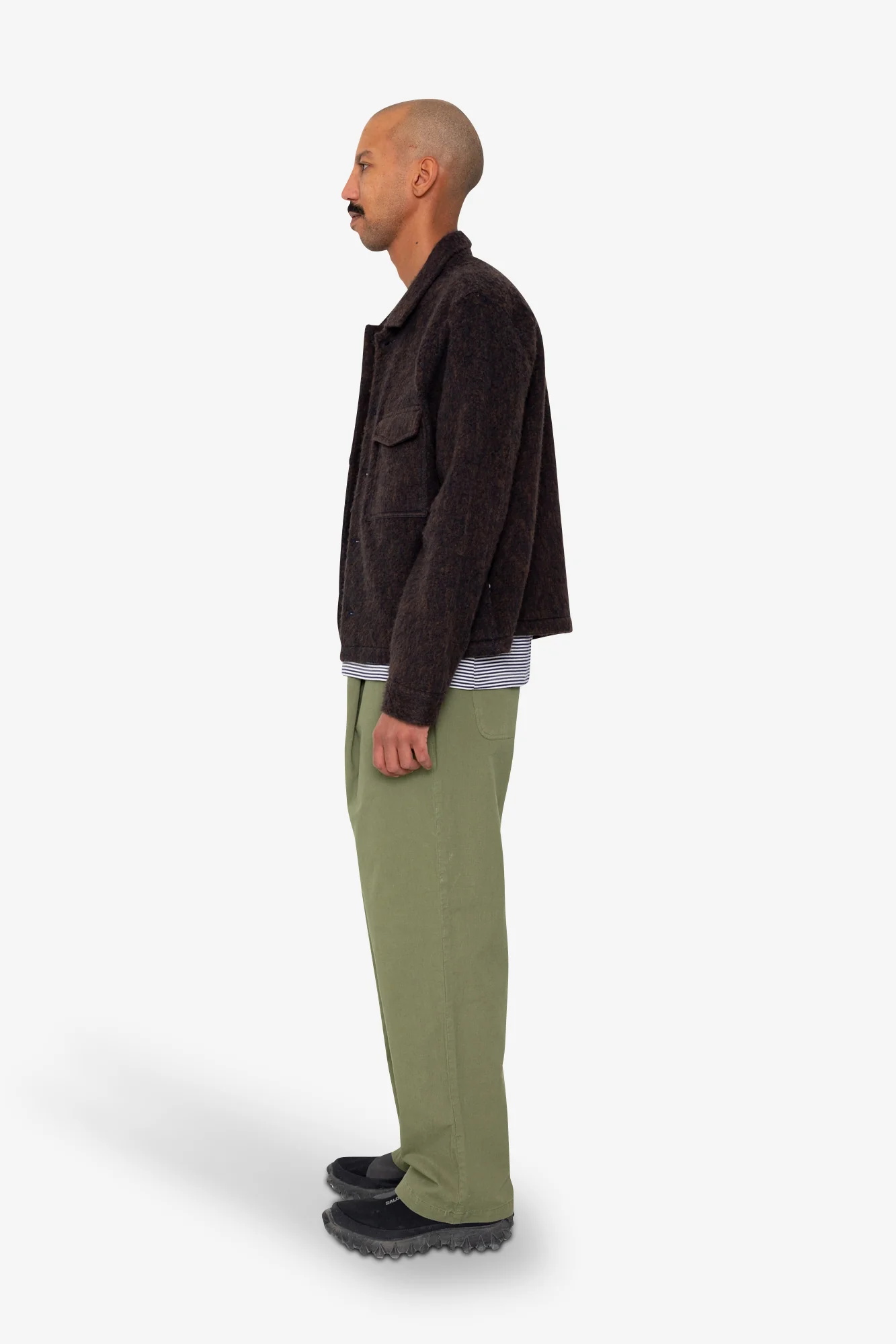 Zaki Jacket - Navy Espresso Brushed Wool - Image 4
