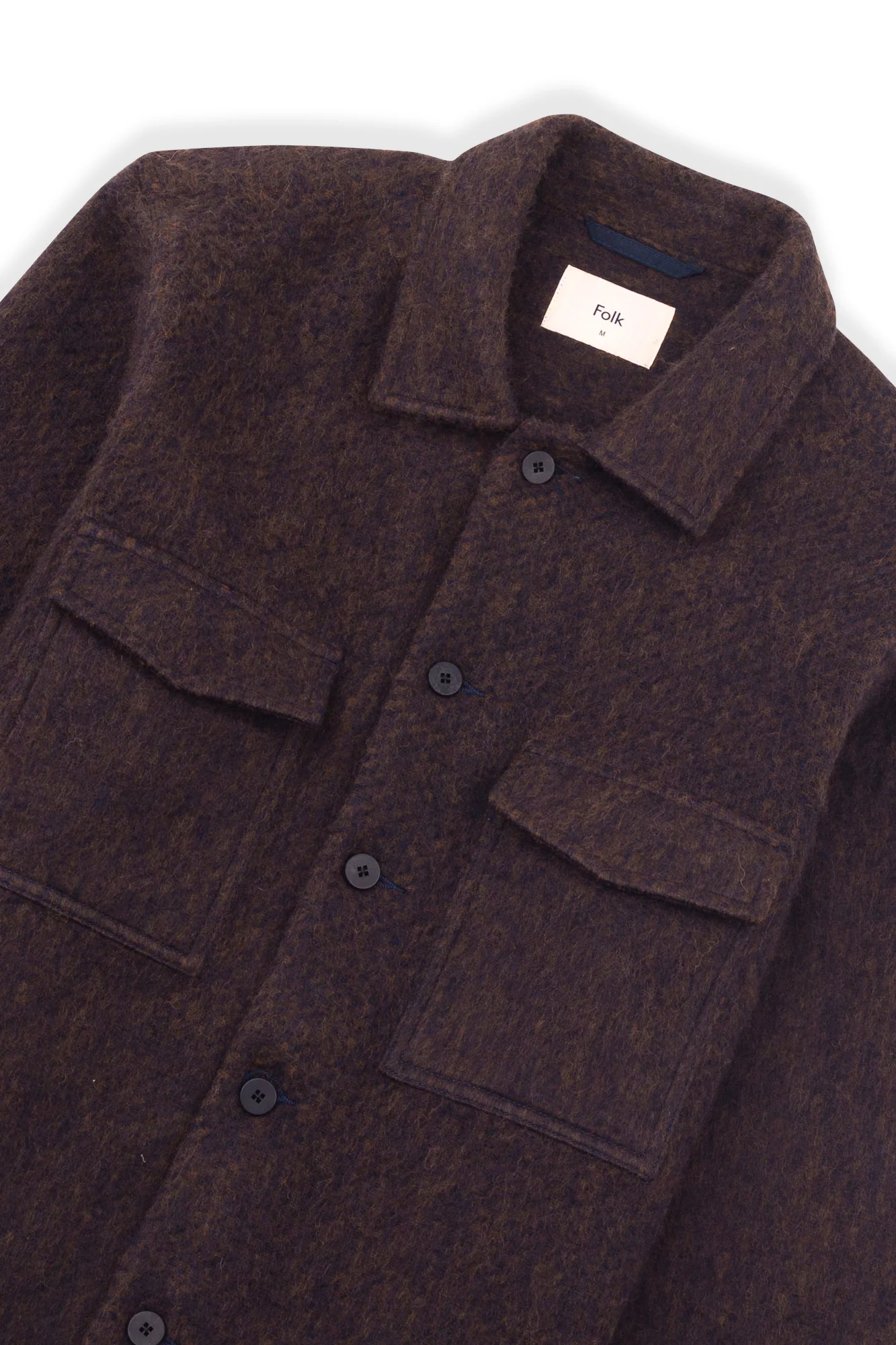 Zaki Jacket - Navy Espresso Brushed Wool - Image 5